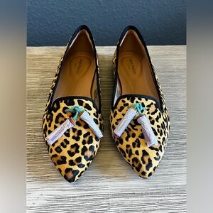 NWOT!!! Hush Puppies Leopard Print Flats with Tassels
